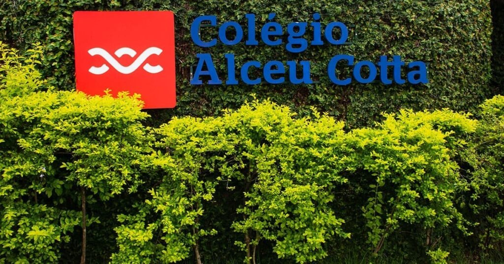 Fachada do Colégio Alceu Cotta, na Pampulha, em Belo Horizonte